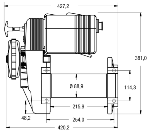 Warn M8274-50 – Elektrische lier met staalkabel