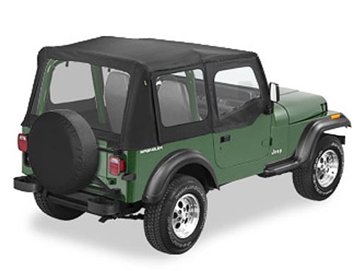 Replace-A-Top zonder hardware, inclusief halve deurskins black denim Wrangler YJ 87 - 95 Replace-A-Top zonder hardware, inclusief halve deurskins black denim Wrangler YJ 87 - 95