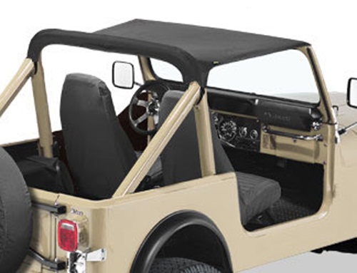 Traditional Bikinitop Black Crush Jeep CJ5 76 - 83 Traditional Bikinitop Black Crush Jeep CJ5 76 - 83