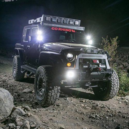 Go Rhino Trailline verlichting montage beugel bullbar model - Jeep Wrangler JK 07-18