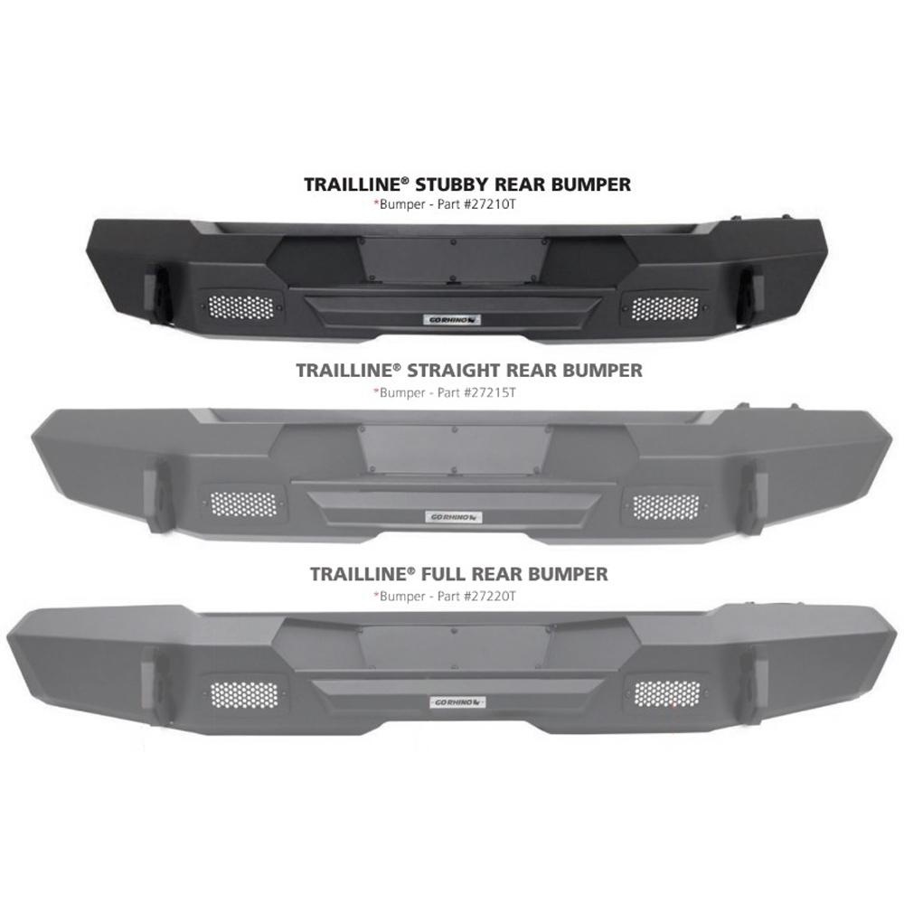 Go Rhino achter bumper Stubby Trailline - Jeep Wrangler JK 07-18 Go Rhino achter bumper Stubby Trailline - Jeep Wrangler JK 07-18