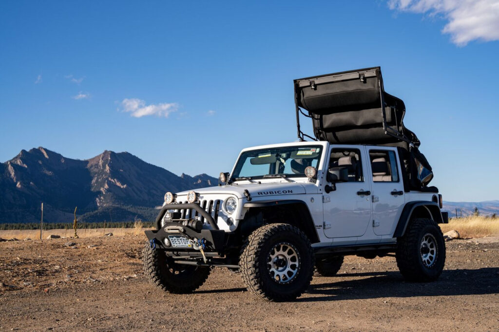 CKPEOR Cache-Bagages Arrière Coffre Jeep Wrangler JK JKU 2007-2017 - Rideau Protecteur Noir 4 Portes
