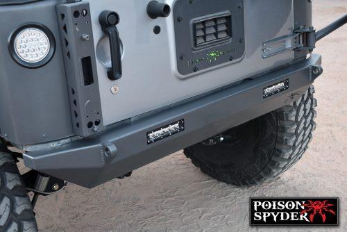 POISON SPYDER stalen achterbumper BFH II met sleepogen en bevestigingspunten lampen - Jeep Wrangler JK