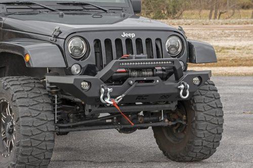 Rough Country lier bumper volledige breedte met led lichtbalk - Jeep Wrangler JK